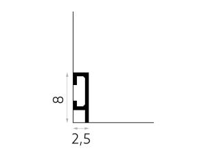 Σοβατεπί από polyforce πλαστικό Skirting board QL019